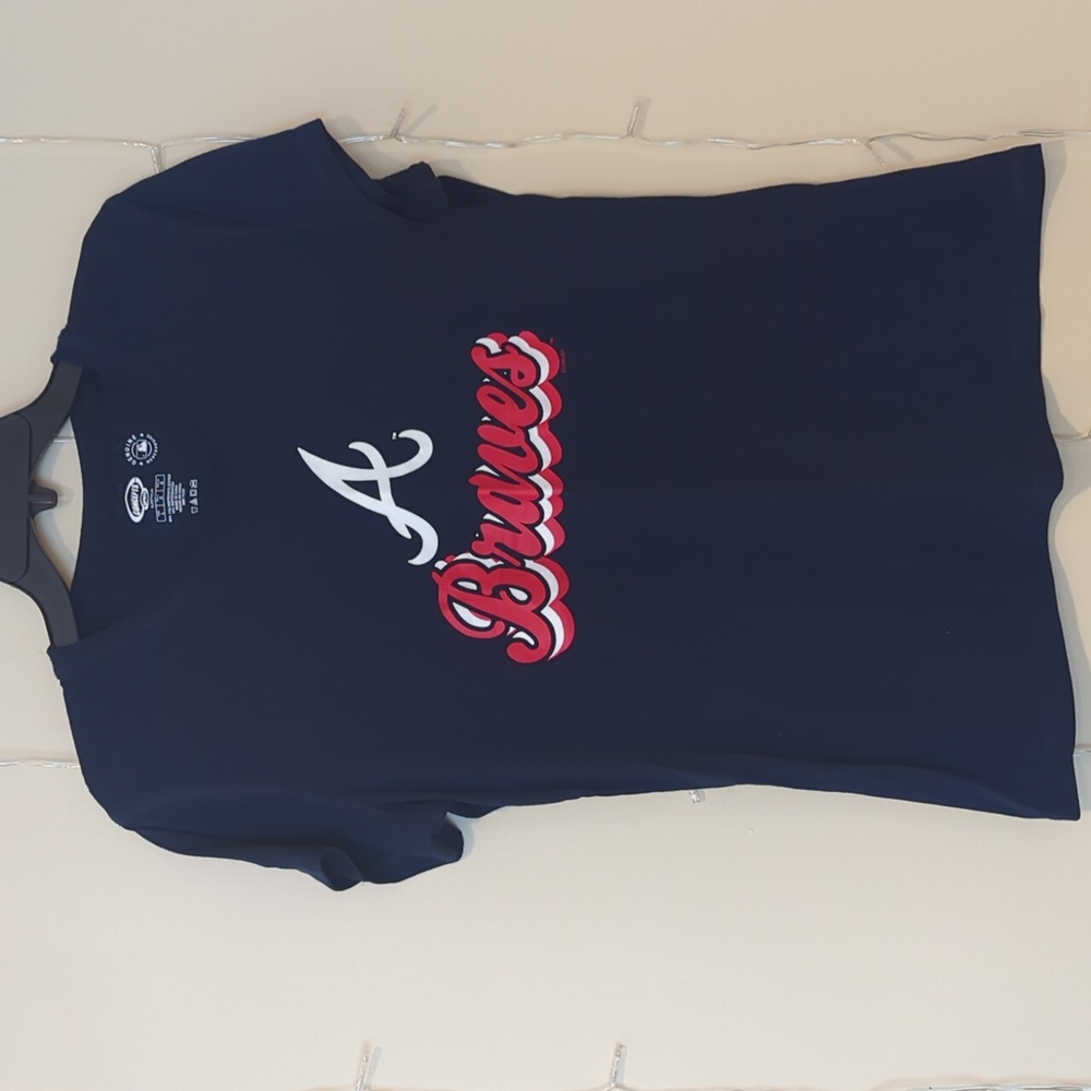 Concepts Sports Atlanta Braves Navy Blue Sleepwear Shirt, Size L